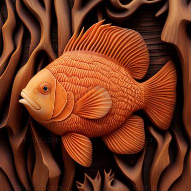 3D мадэль St Amphiprion bicinctus рыбы (STL)